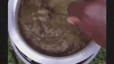 African Pancakes! Thankfully he washed his hands!