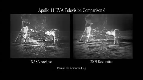 “PLANT THE FLAG” Partially Restored Apollo-11 Video