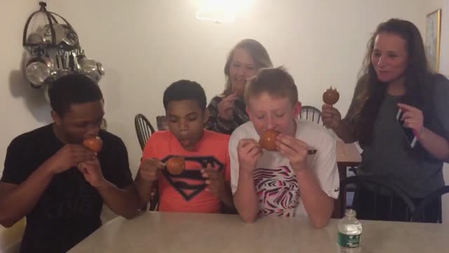 Caramel apple onion prank