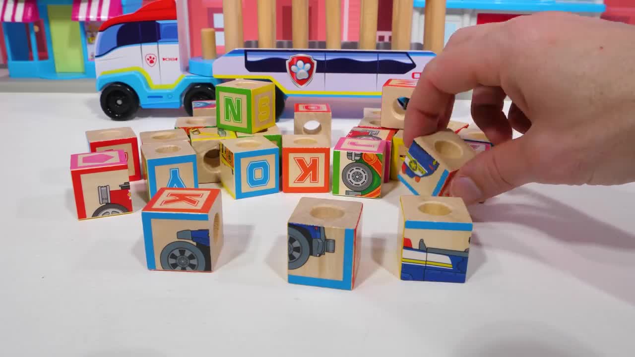 Best ABC Learning Toy Video for Toddlers! Paw Patrol Letter Blocks for Kids!
