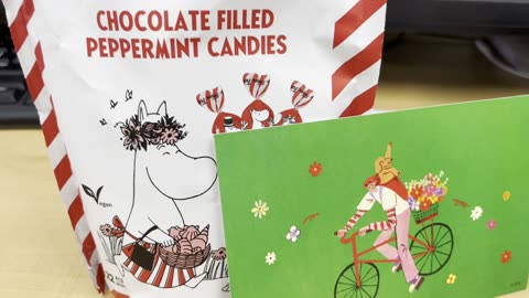 The Moomin candy and Post card