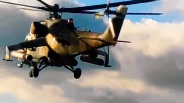 The Mi-24P and Mi-8 of the AFU air force are flying somewhere.
