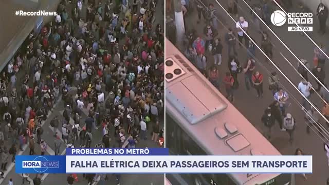 Metrô de SP tem falha elétrica e deixa um milhão de passageiros sem transporte