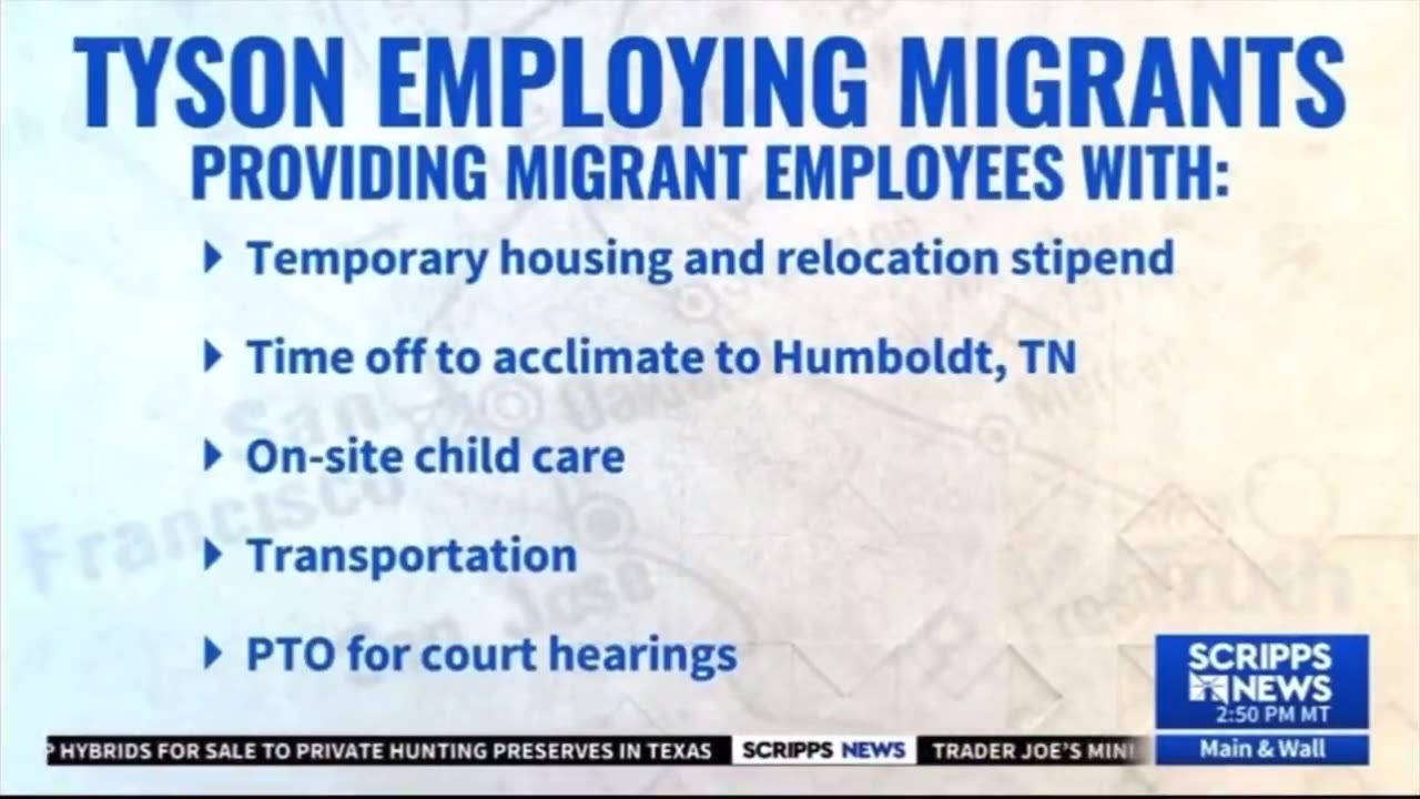 Tyson Foods is offering Illegal Immigrants housing, money, free child care and transportation
