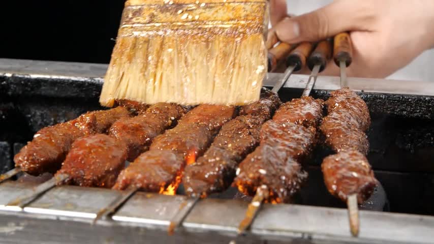 Authentic Chinese Xinjiang kebabs