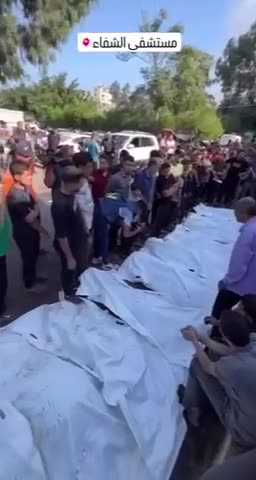 Bodies pile up outside of Gaza bodies as Israeli prepares to siege the civilian city