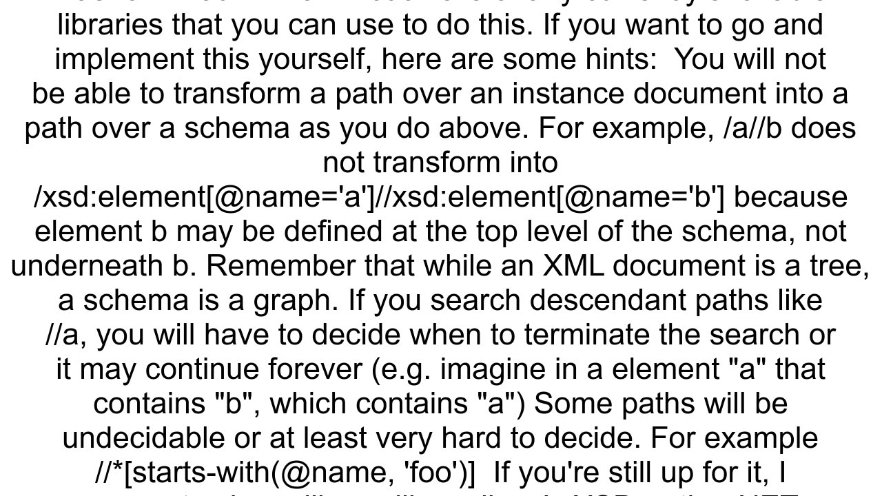 Can I validate an XPath expression against an XML schema