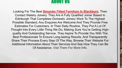 Best Bespoke Fitted Furniture in Blackburn