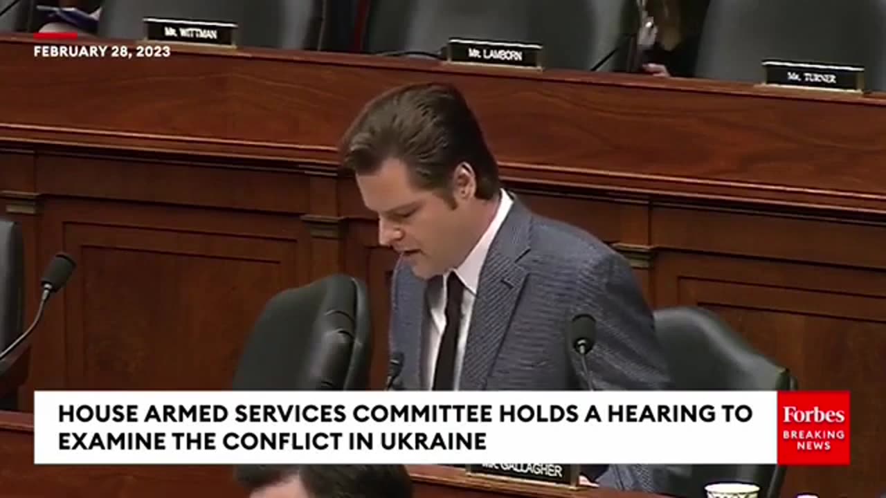 JUST IN- Matt Gaetz Grills Biden Official On US Funding Pensions In Ukraine