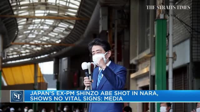 Japan's ex-prime minister Shinzo Abe shot in Nara, shows no vital signs Media