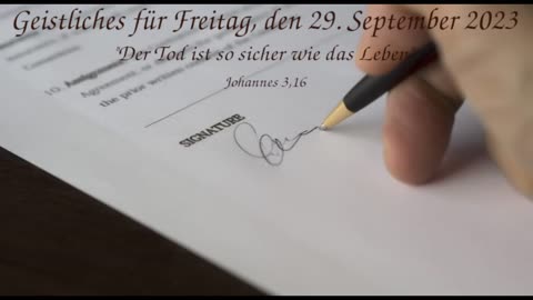 Geistliches für Freitag, den 29. September 2023