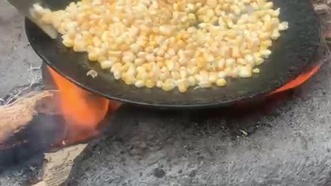 Naturally corn frying