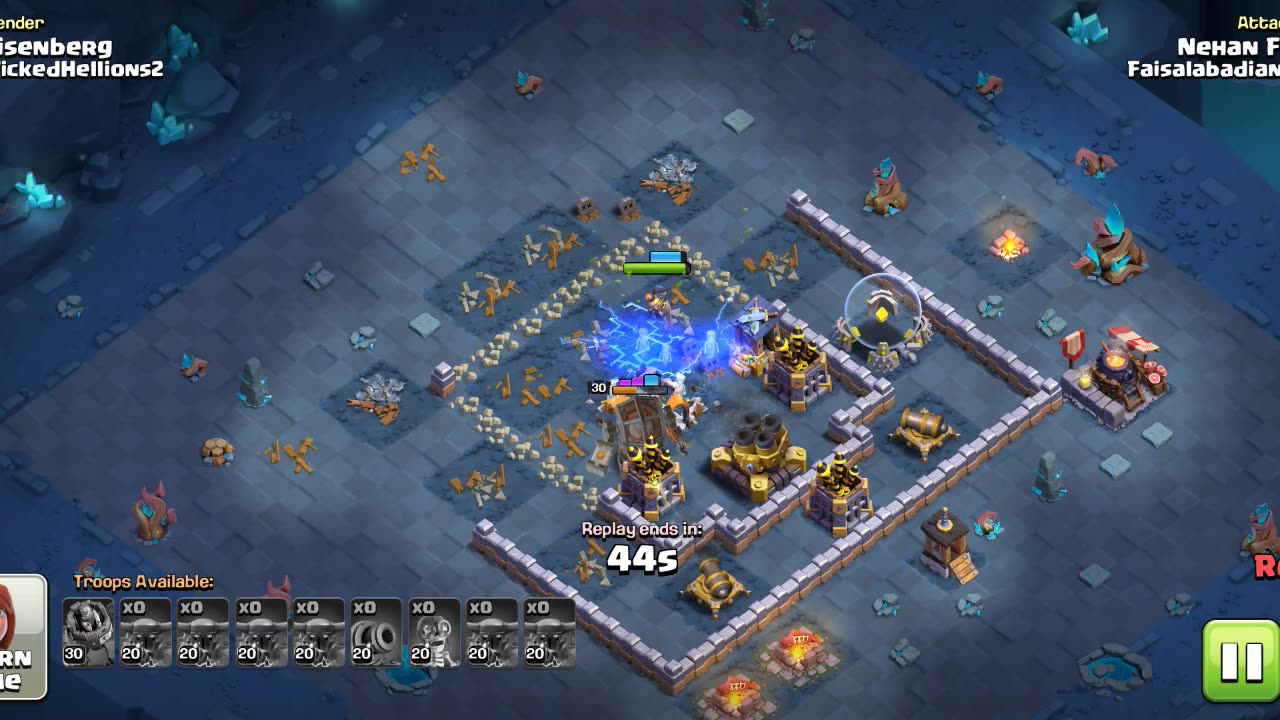 Best Attack in Clash Of Clans Game in Builder Base 200 Destruction Base 2