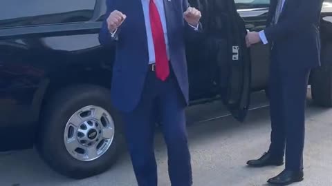 Watch your President. He is in good spirits.