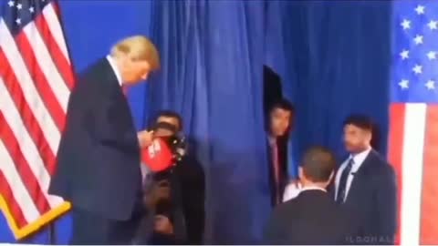 Trump Catch a Hat and Pen out of Midair