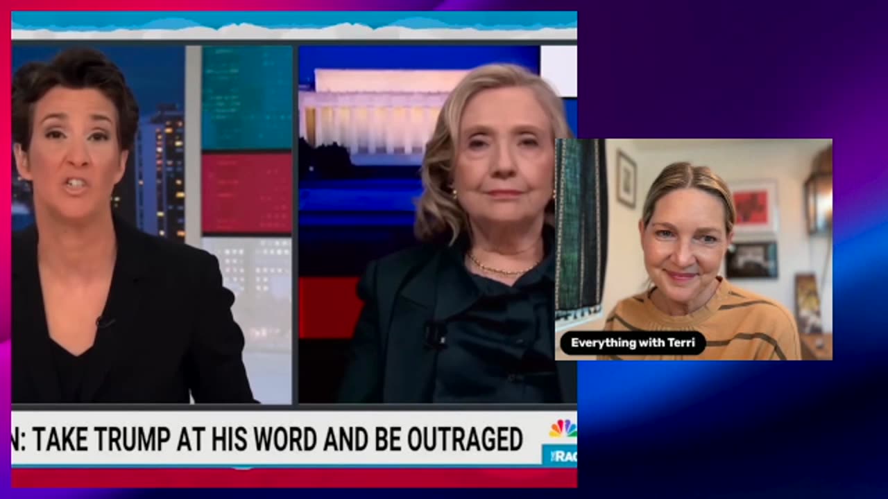 Rachel and Hillary demand compliant outrage while condeming it. Bananas