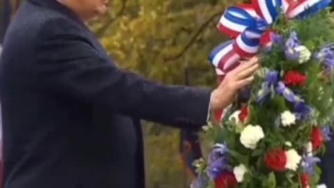 Donald J. Trump Follow us for latest paying respect to a fallen soldiers in the rain