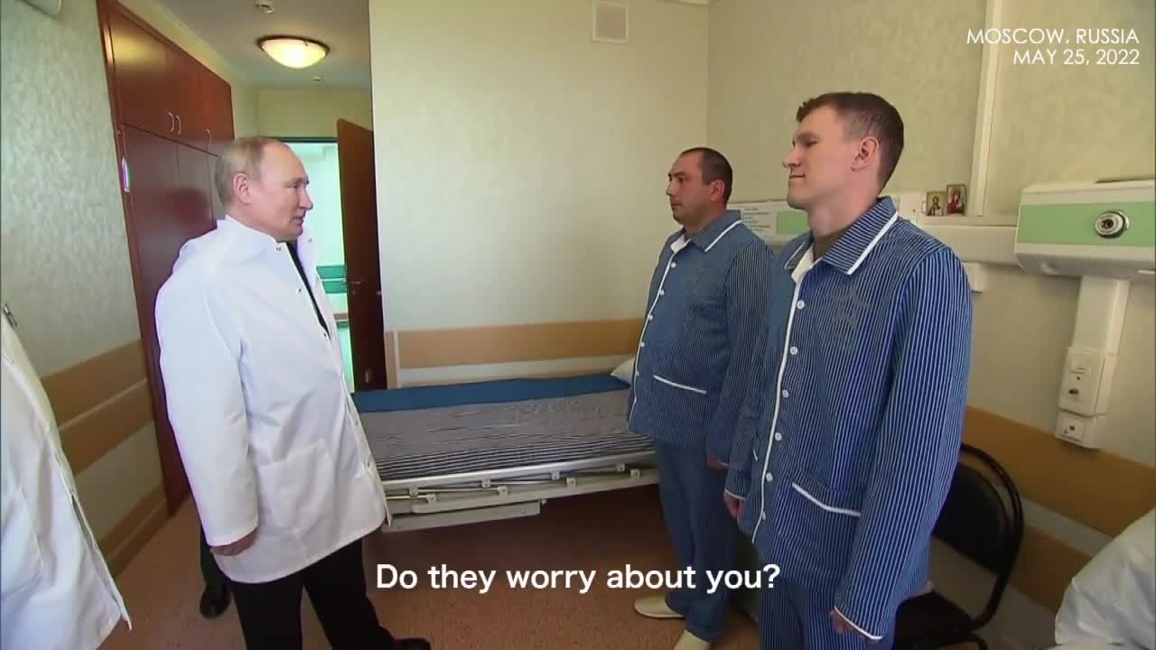 Putin visits Russian soldiers wounded during military operation in Ukraine