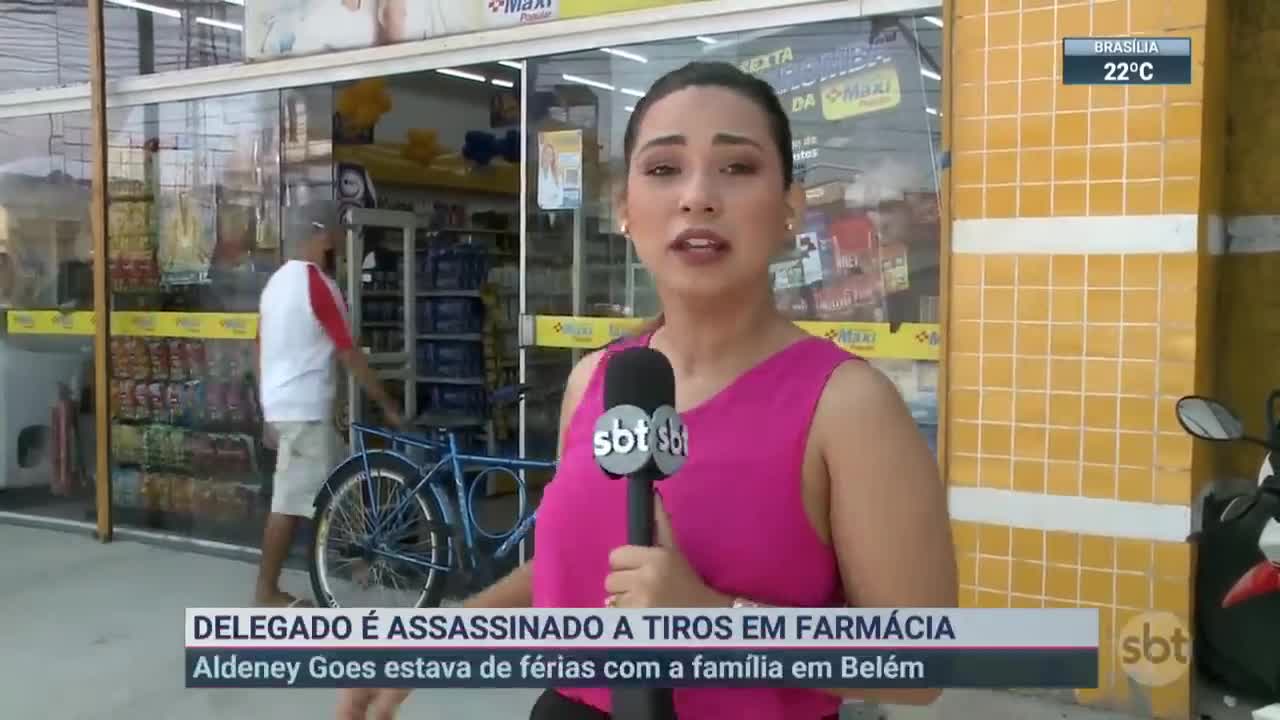 Delegado é assassinado a tiros em Farmácia | SBT Brasil (29/10/22)