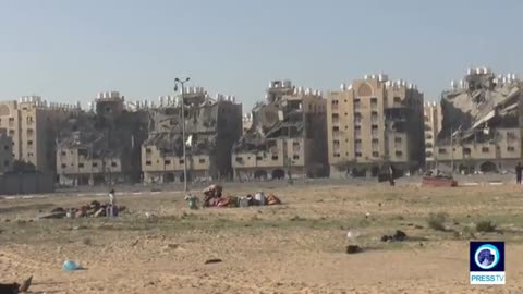 Destruction in Khan Yunis residential complex