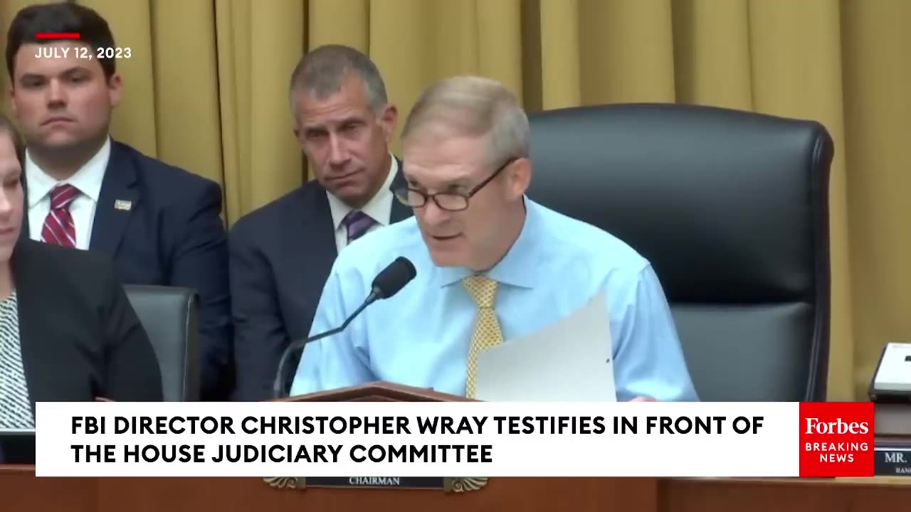 Jim Jordan Excoriates FBI For Suppressing Hunter Biden Laptop Story To Wray's Face