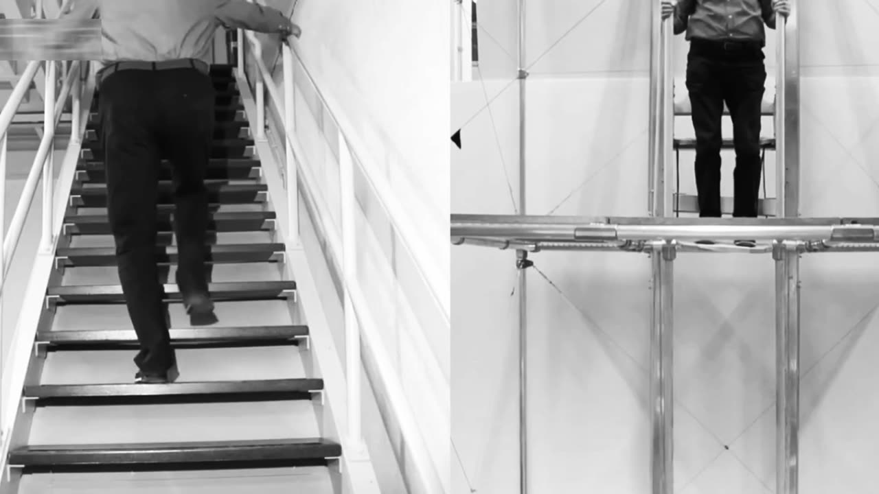 Human-driven elevators require users to use their arms to pull themselves upstairs