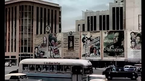 1940s - Views of Washington DC & Mexico City in color [60fps,Remastered] w_sound design added