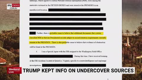 Completely alarming': Redacted version of Trump affidavit released