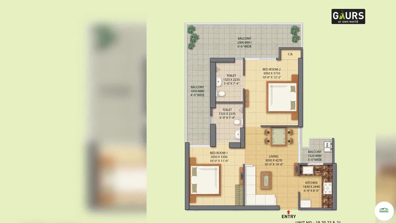 Gaur City 7th Avenue 2/3 BHK Ready to Move Flats