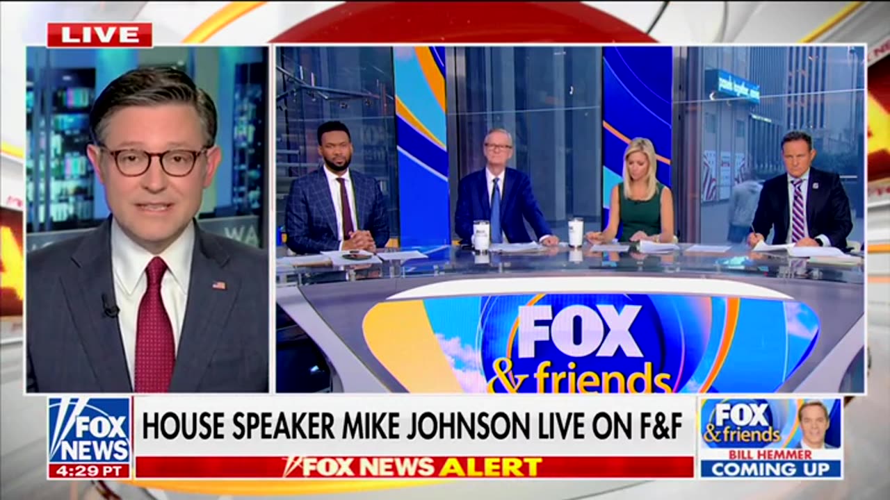 ‘Fox And Friends’ Host Presses House Speaker Mike Johnson About Ukraine Aid, Resignation