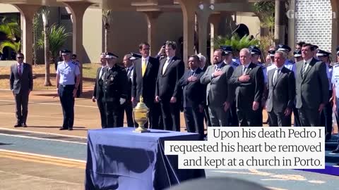 Preserved heart of Brazil's first emperor returns for bicentennial celebrations