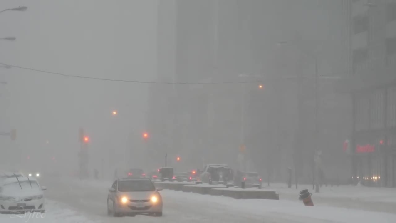 Winter Snow Storm in Toronto CANADA