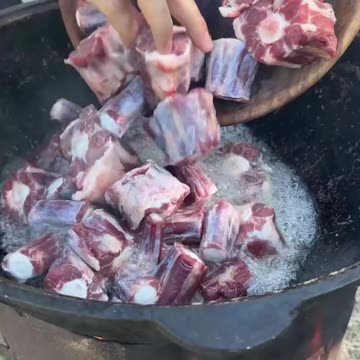 Animals tails karrayi cooking in fat delicious recipe