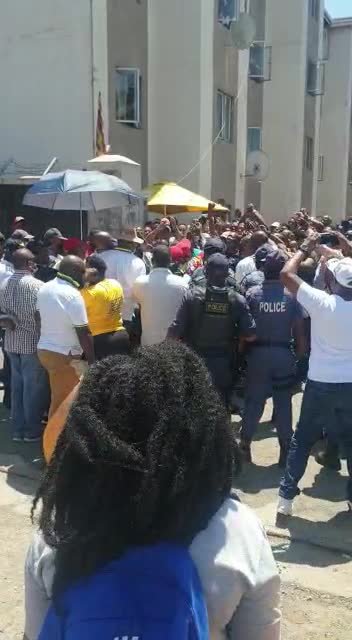 Dalton Hostel dwellers throw stones at Bheki Cele
