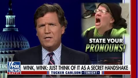 OMG tucker went there with pronouns and "big mike Obama" was in it 😂😂