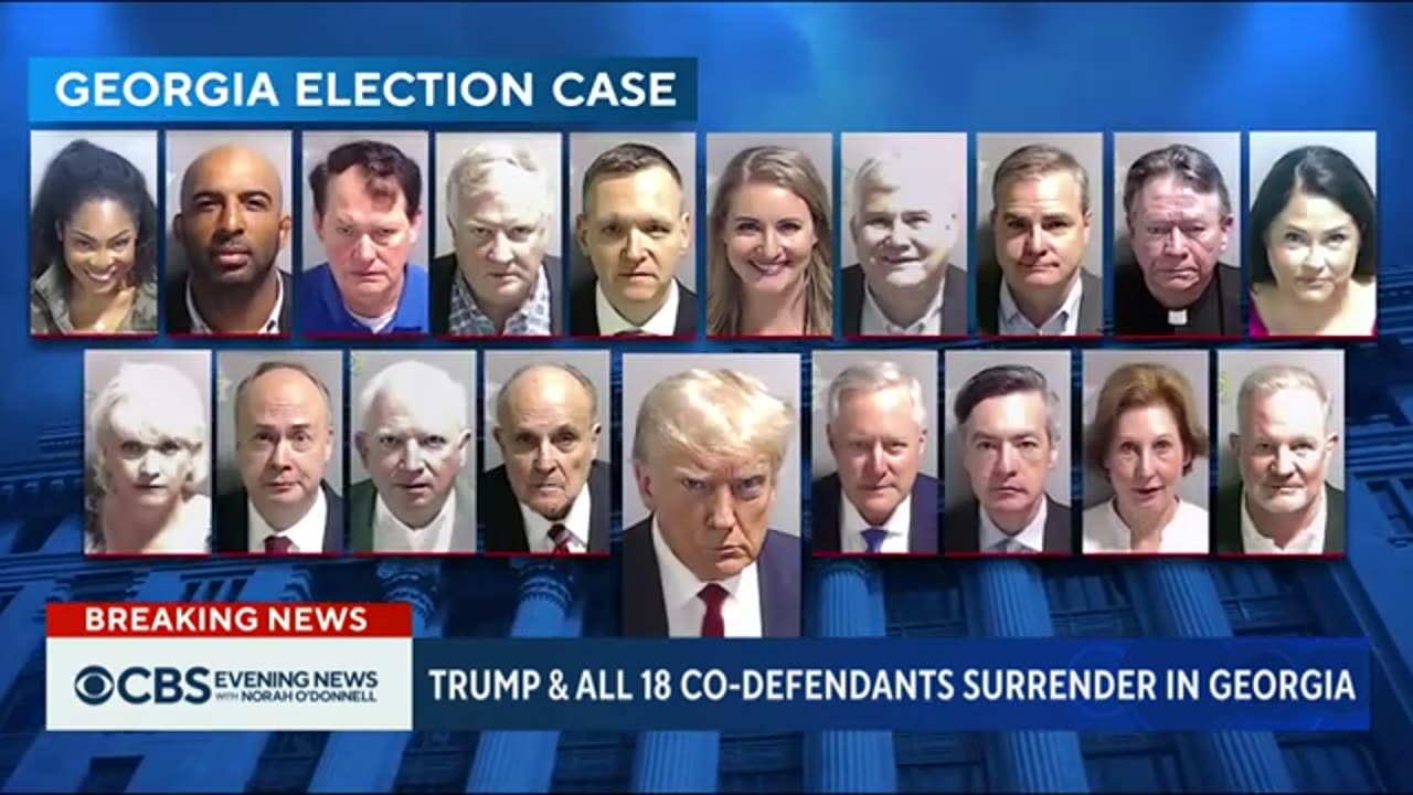 Trump and his 18 co-defendants have all surrendered in Georgia election case