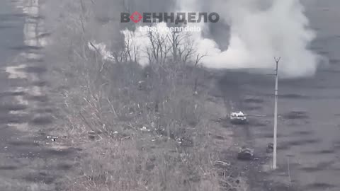 hermobaric projectile "Solntsepeka" on a UAF tank