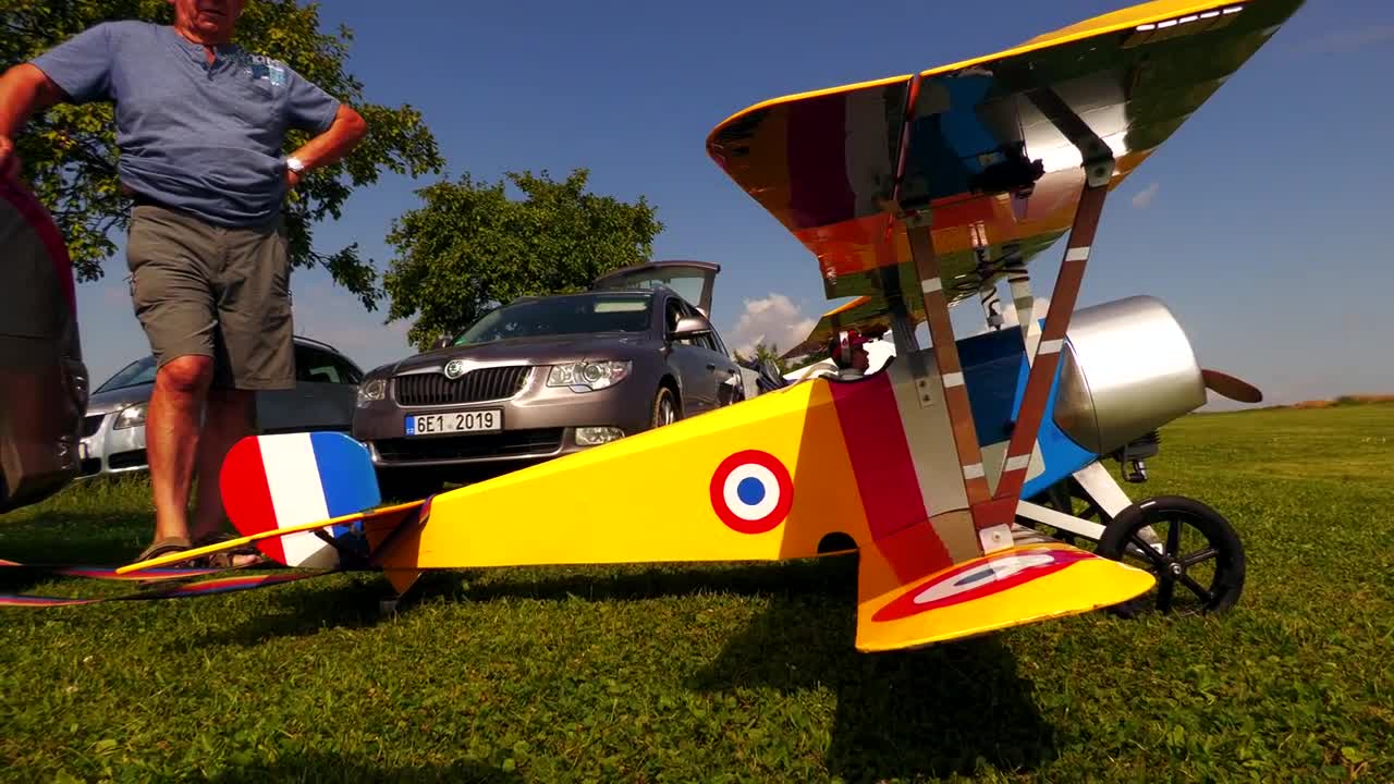 Nieuport 11 _ semiscale RC biplane _ 4K _ Rokytnice 2021