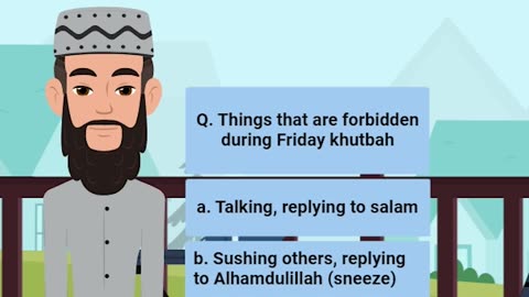 Q. Things that are forbidden during Friday khutbah | #hadith #islam #muslim |