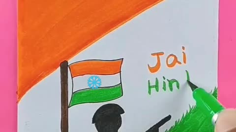 India vs America Flag Drawing ❤️ | I am love From India