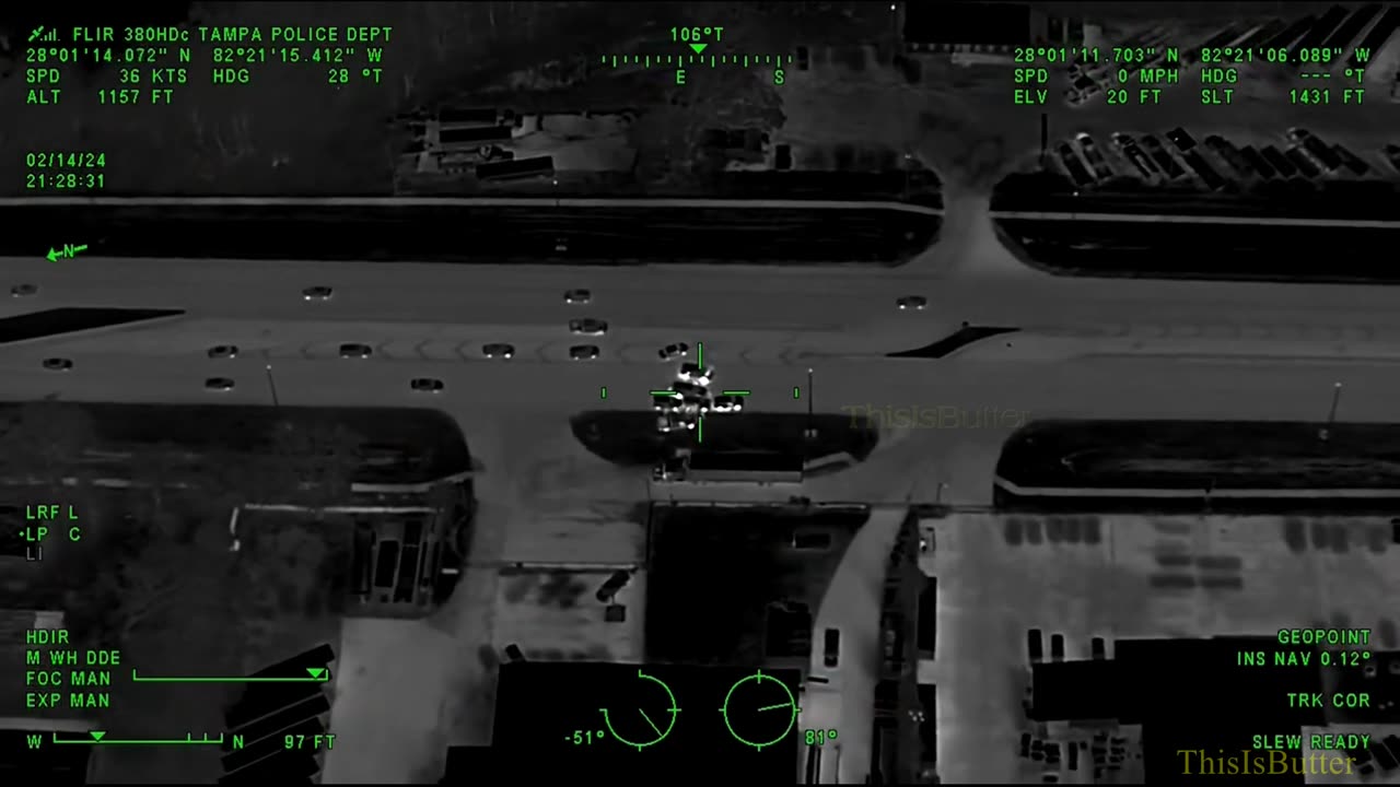 Tampa police release helicopter footage showing suspect dumping a rifle in the river during chase