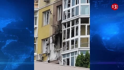 A drone loaded with projectiles crashed into a residential building in the Russian city of Voronezh