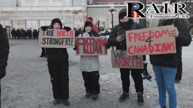 Truckers Freedom Convoy: "We Are Not Leaving Until All of You and All of Your Kids Are Free"