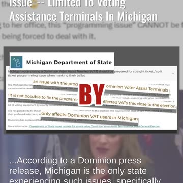 Fact Check: Dominion Voting Machines NOT Facing 'Nationwide Issue' -- Only Some In Michigan