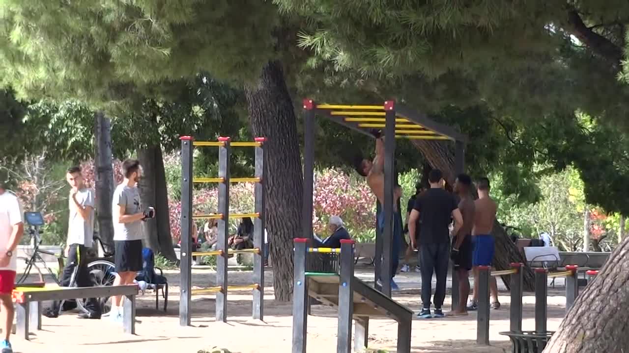 Buen Retiro Park - outdoor Gym Madrid, Spain