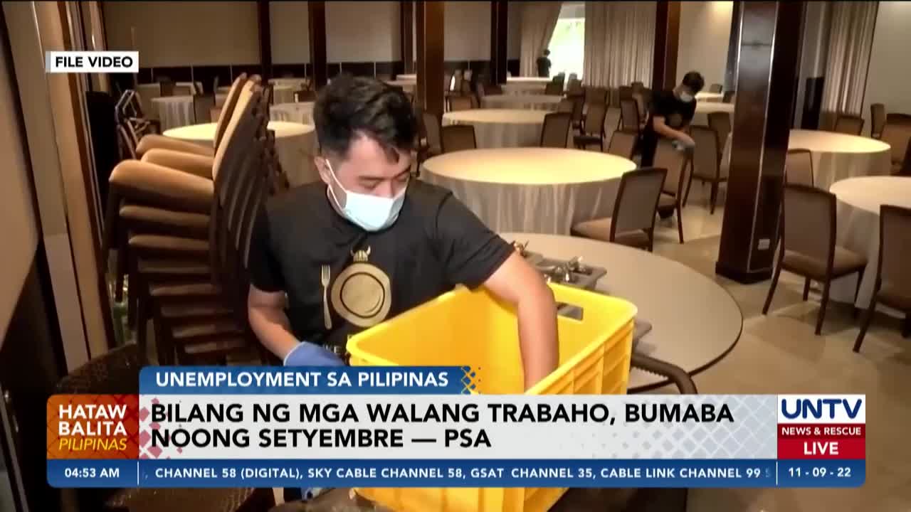 Bilang ng mga walang trabaho, bumaba noong Setyembre — PSA