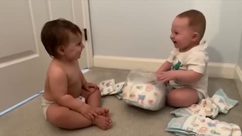 Adorable Moments of Twin Babies Playing Together ! Funny Videos