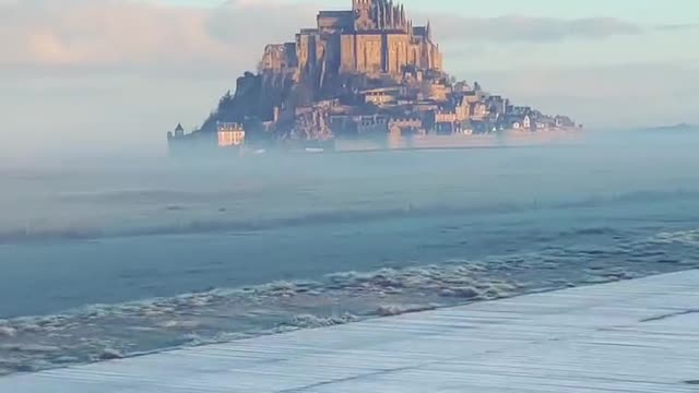 The wonder of the "castle on the sea" of Mont Saint-Michel, Normandy, France