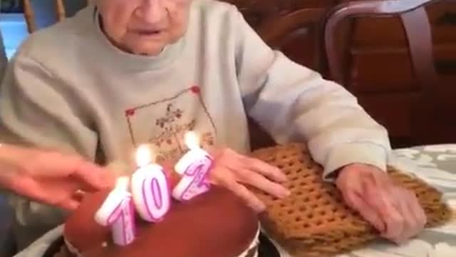 An accident happened at an old man's birthday party