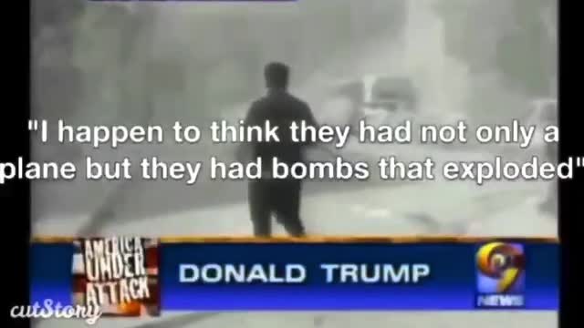 Donald Trumps words on 9/11 shortly after it had taken place.
